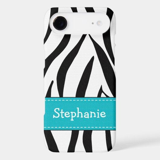 Aqua Zebra Print iPod Touch 4th Gen Case-Mate Cove Case (Back)