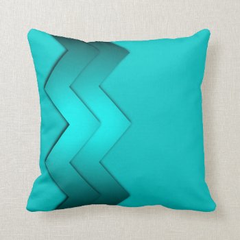 Aqua Zig Zag Design 2 Pillows