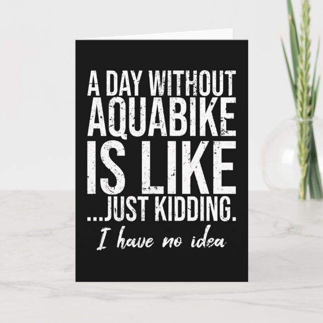 Aquabike funny sports gift idea card (Front)