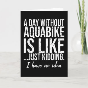 Aquabike funny sports gift idea card