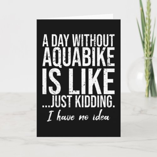 Aquabike funny sports idea card