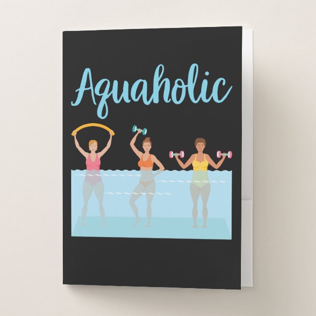 Aquaholic Water Aerobics Pocket Folder (Front)