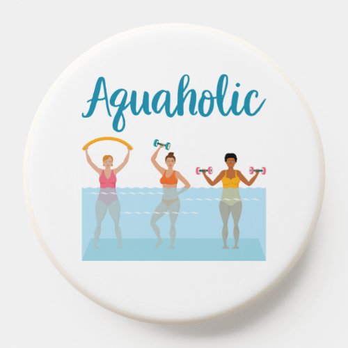 Aquaholic Water Aerobics Waterobics Women PopSocket