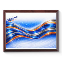 Aqualume Wave Shirt – Blue Orange Abstract Flow De