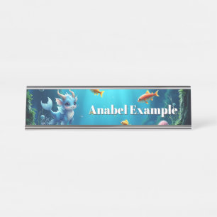 Aqualumi – Keeper of Coral Dreams. Desk Name Plate