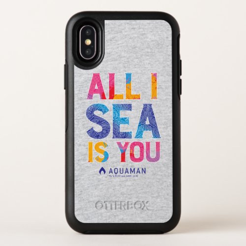 Aquaman  All I Sea Is You Colorful Paisley OtterBox Symmetry iPhone X Case