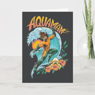 Aquaman and Trident Rising Surf Graphic Card