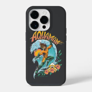 Aquaman and Trident Rising Surf Graphic iPhone 14 Pro Case