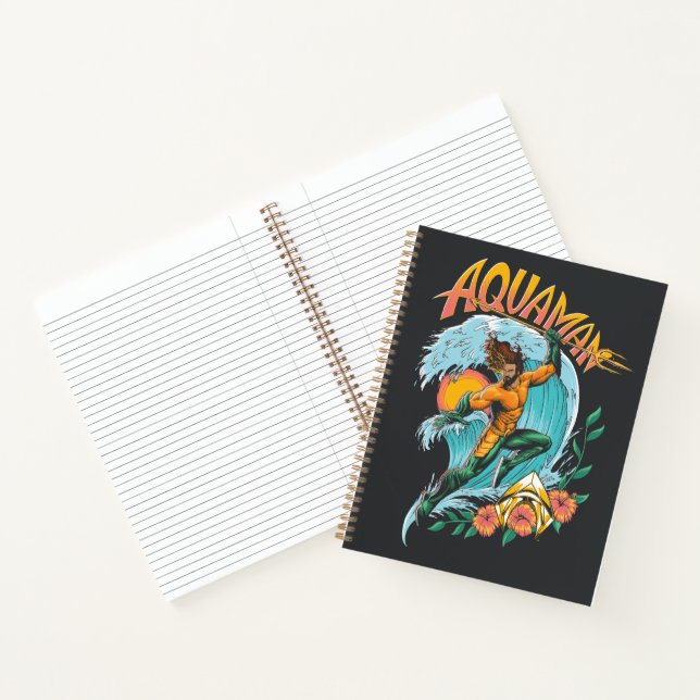 Aquaman and Trident Rising Surf Graphic Notebook (Inside)