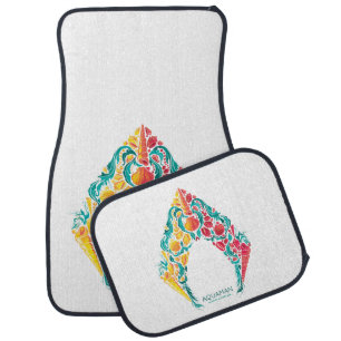 Aquaman Aquaman & Mera Themed Seashell Logo Car Floor Mat