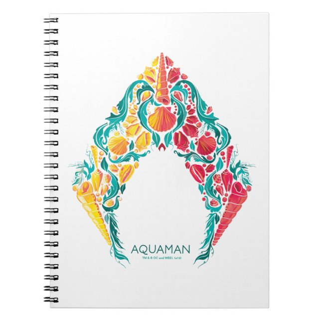 Aquaman | Aquaman & Mera Themed Seashell Logo Notebook (Front)