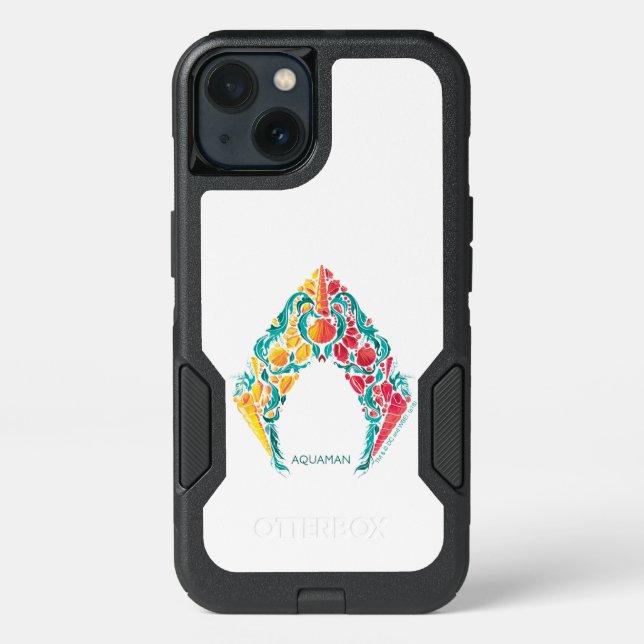 Aquaman | Aquaman & Mera Themed Seashell Logo Otterbox iPhone Case (Back)