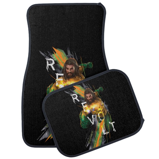 Aquaman | Aquaman "Revolt" Refracted Graphic Car Floor Mat (Set)