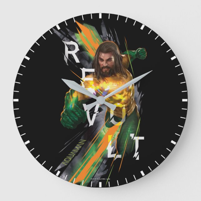 Aquaman | Aquaman "Revolt" Refracted Graphic Large Clock (Front)