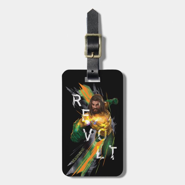 Aquaman | Aquaman "Revolt" Refracted Graphic Luggage Tag (Front Vertical)