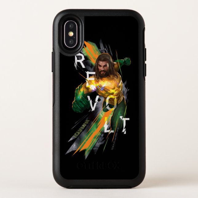 Aquaman | Aquaman "Revolt" Refracted Graphic Otterbox iPhone Case (Back)
