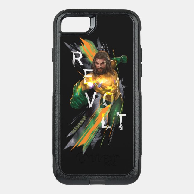Aquaman | Aquaman "Revolt" Refracted Graphic Otterbox iPhone Case (Back)