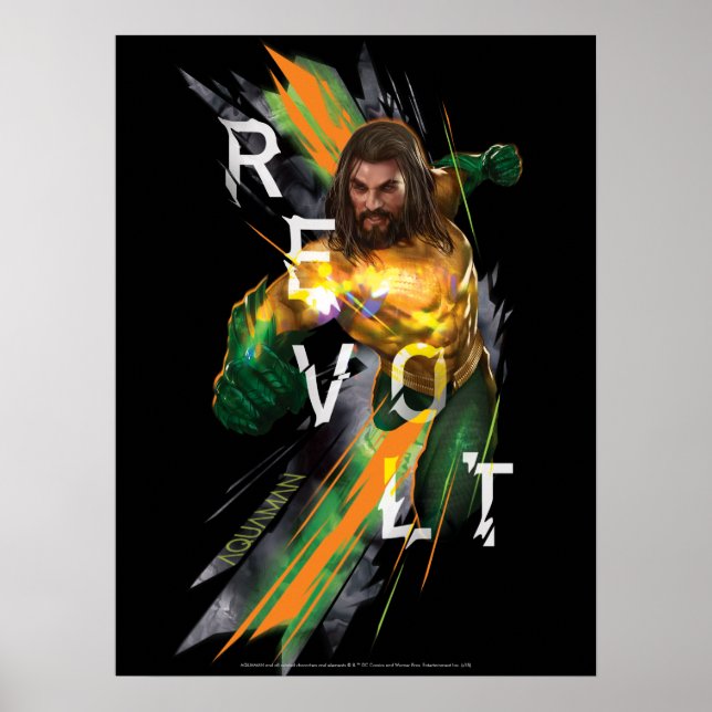 Aquaman | Aquaman "Revolt" Refracted Graphic Poster (Front)