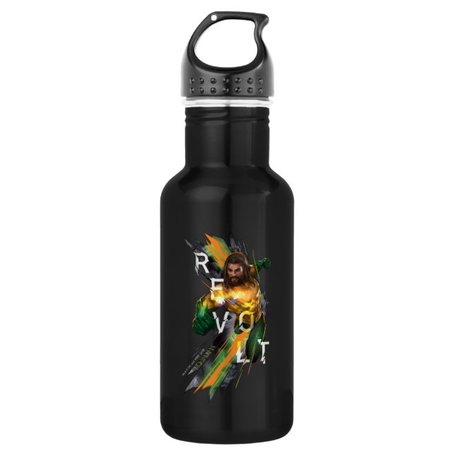 Aquaman | Aquaman "Revolt" Refracted Graphic Stainless Steel Water Bottle (Front)