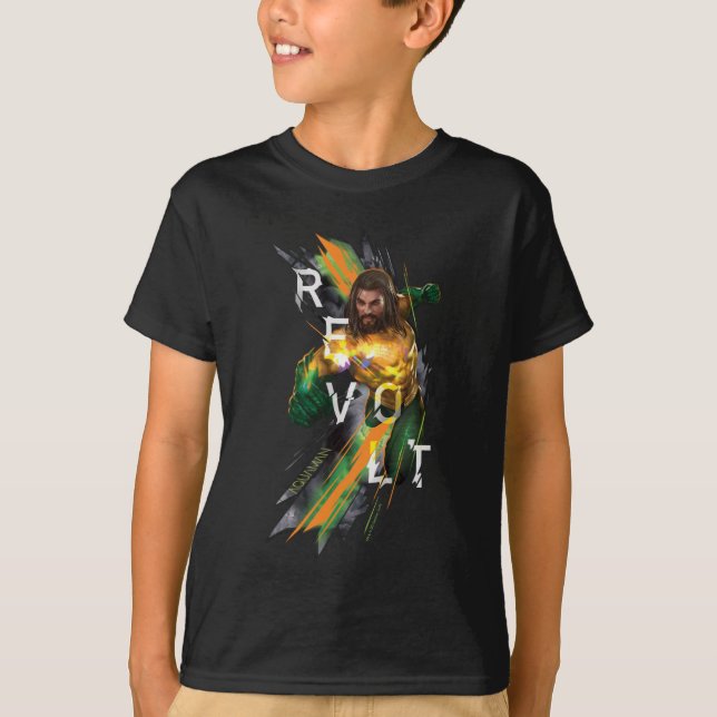 Aquaman | Aquaman "Revolt" Refracted Graphic T-Shirt (Front)