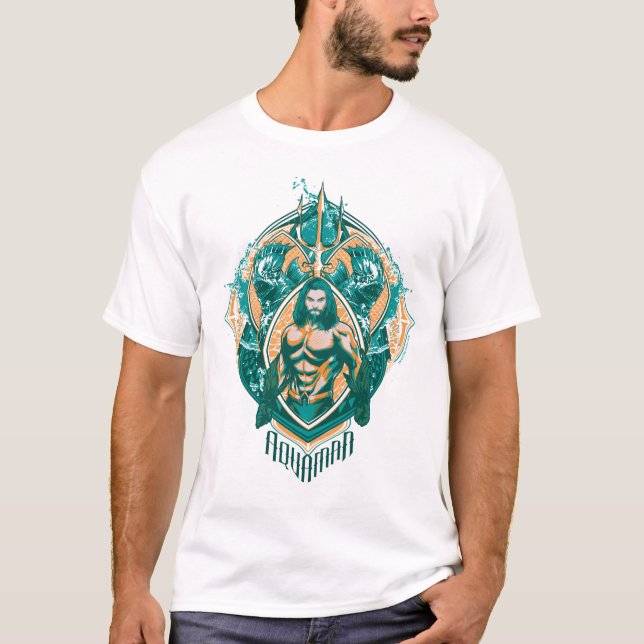 Aquaman | Aquaman & Trenchers Graphic T-Shirt (Front)