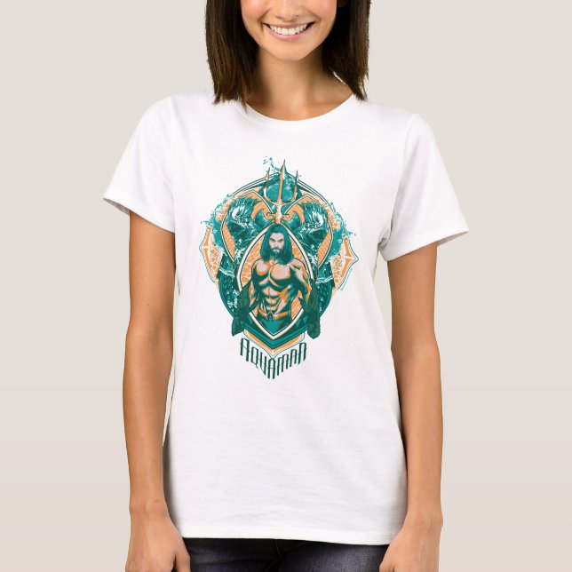 Aquaman | Aquaman & Trenchers Graphic T-Shirt (Front)