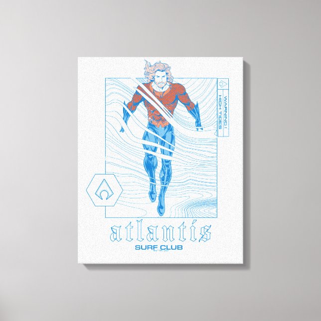 Aquaman - Atlantis Surf Club Canvas Print (Front)