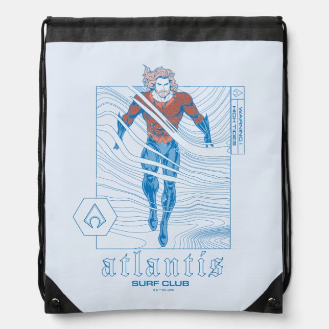 Aquaman - Atlantis Surf Club Drawstring Bag (Front)