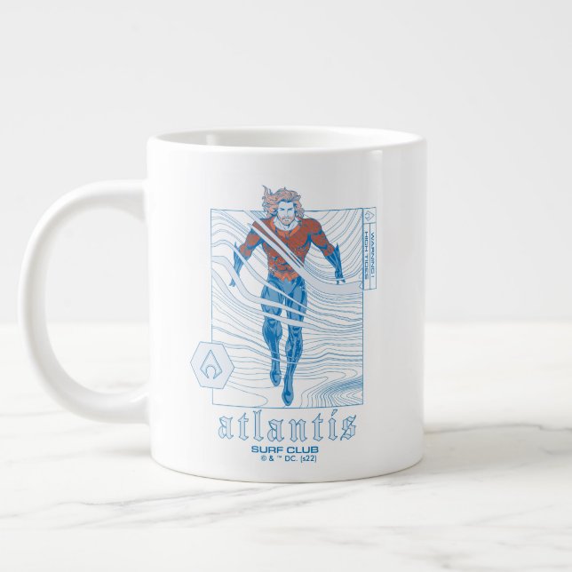Aquaman - Atlantis Surf Club Giant Coffee Mug (Left)