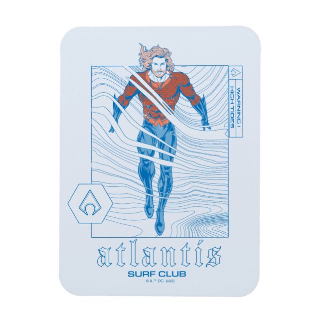 Aquaman - Atlantis Surf Club Magnet (Vertical)