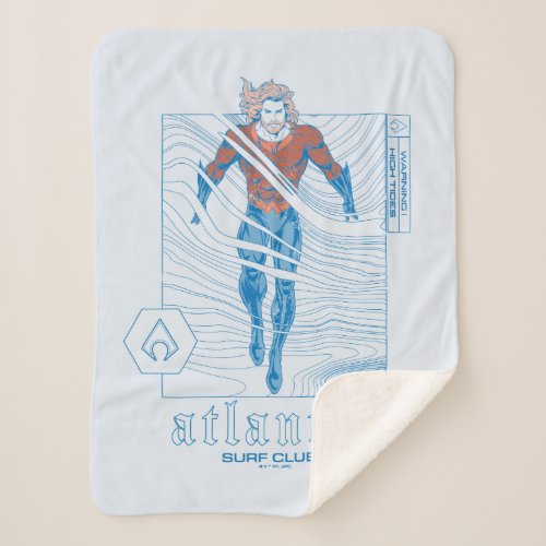 Aquaman _ Atlantis Surf Club Sherpa Blanket