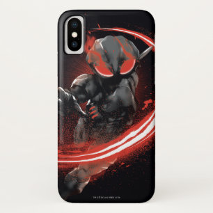 Aquaman Black Manta Red Swipe Graphic iPhone X Case