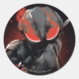 Aquaman Black Manta Red Swipe Graphic Classic Round Sticker