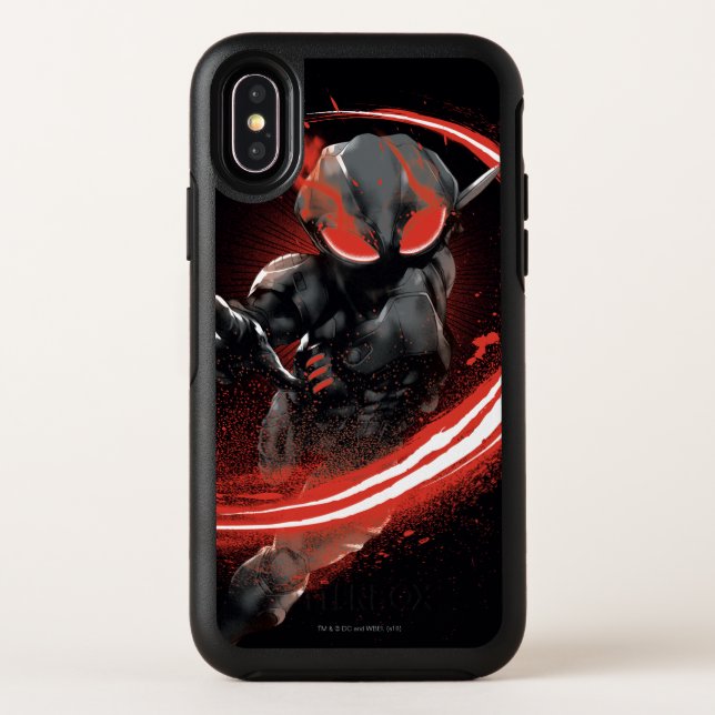 Aquaman | Black Manta Red Swipe Graphic Otterbox iPhone Case (Back)