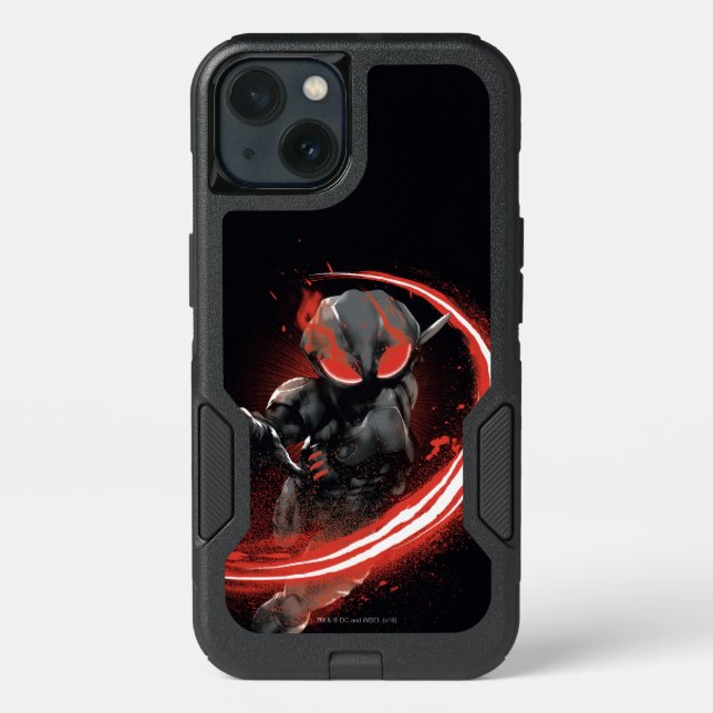 Aquaman | Black Manta Red Swipe Graphic Otterbox iPhone Case (Back)
