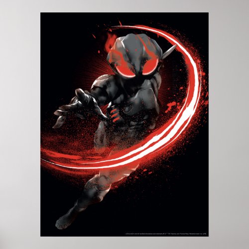 Aquaman  Black Manta Red Swipe Graphic Poster