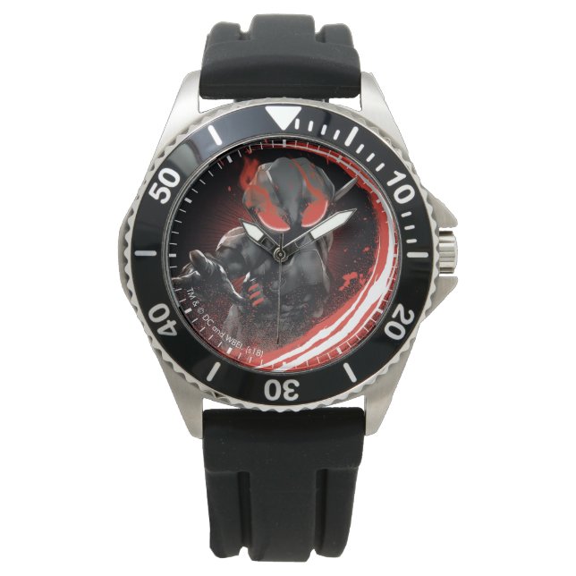 Aquaman | Black Manta Red Swipe Graphic Watch (Front)