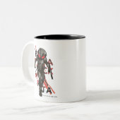 Aquaman | Black Manta Scattered Typography Graphic Two-Tone Coffee Mug (Front Left)