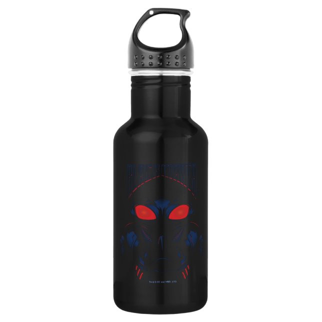 Aquaman | Black Manta Shadowy Graphic Stainless Steel Water Bottle (Front)