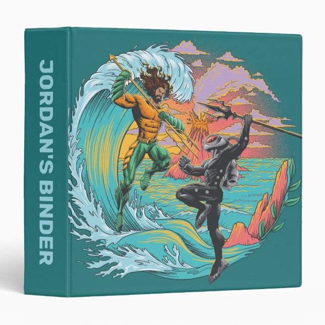 Aquaman & Black Manta Tidal Wave 3 Ring Binder (Front/Spine)