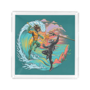 Aquaman & Black Manta Tidal Wave Acrylic Tray