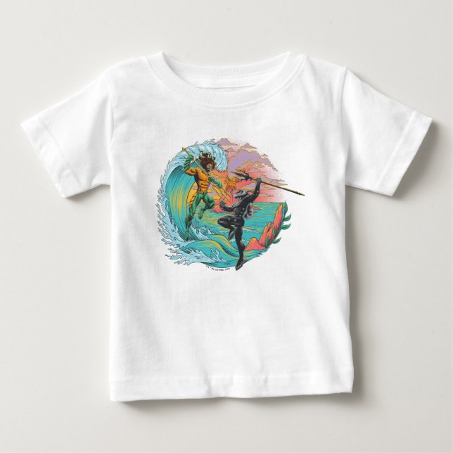 Aquaman & Black Manta Tidal Wave Baby T-Shirt (Front)
