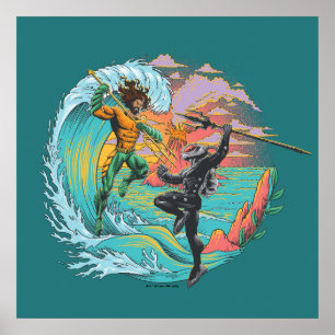 Aquaman & Black Manta Tidal Wave Poster