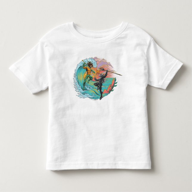 Aquaman & Black Manta Tidal Wave Toddler T-shirt (Front)