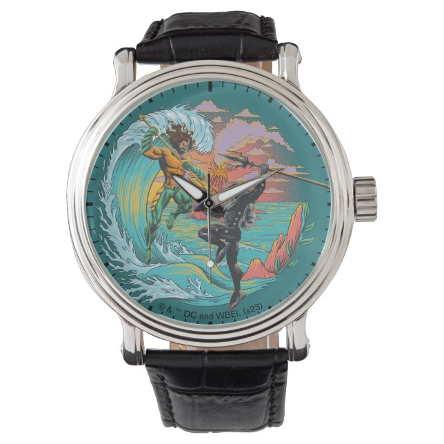 Aquaman & Black Manta Tidal Wave Watch (Front)