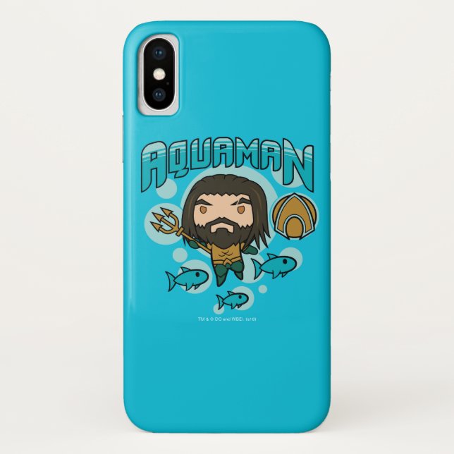 Aquaman | Chibi Aquaman Undersea Graphic Case-Mate iPhone Case (Back)