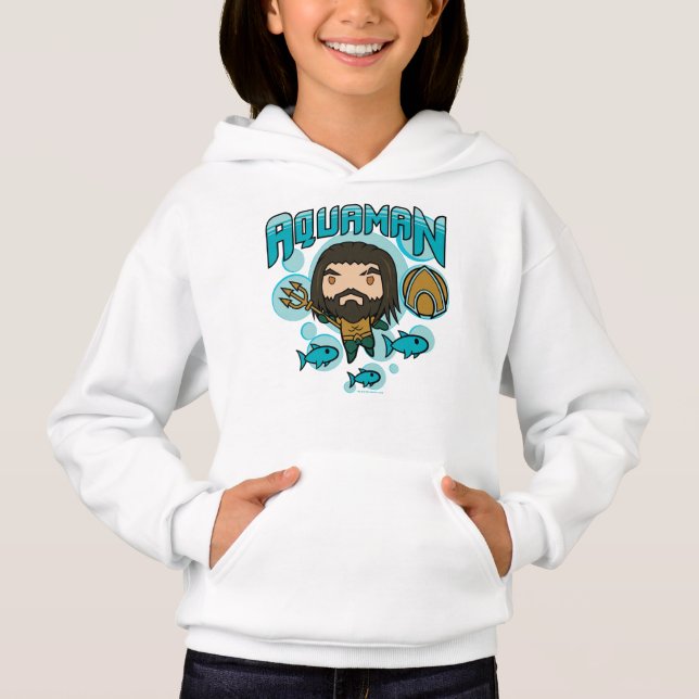 Aquaman | Chibi Aquaman Undersea Graphic Hoodie (Front)