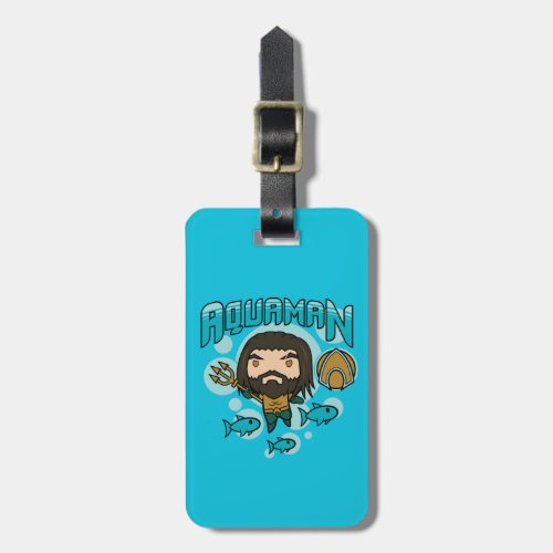 Aquaman  Chibi Aquaman Undersea Graphic Luggage Tag