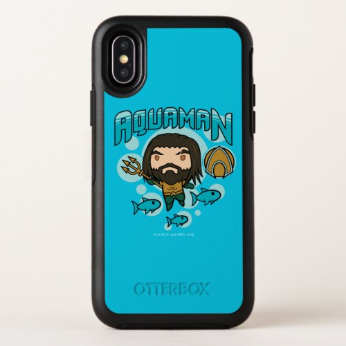 Aquaman  Chibi Aquaman Undersea Graphic OtterBox Symmetry iPhone X Case