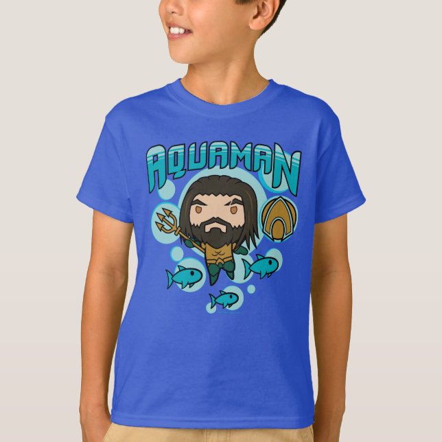 Aquaman | Chibi Aquaman Undersea Graphic T-Shirt (Front)